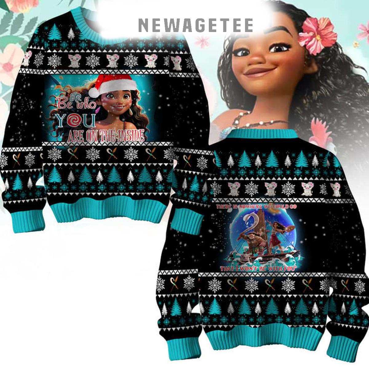 Moana Be Who You Are On The Inside 2025 Ugly Christmas Sweater Moana Be Who You Are On The Inside 2025 Ugly Christmas Sweater