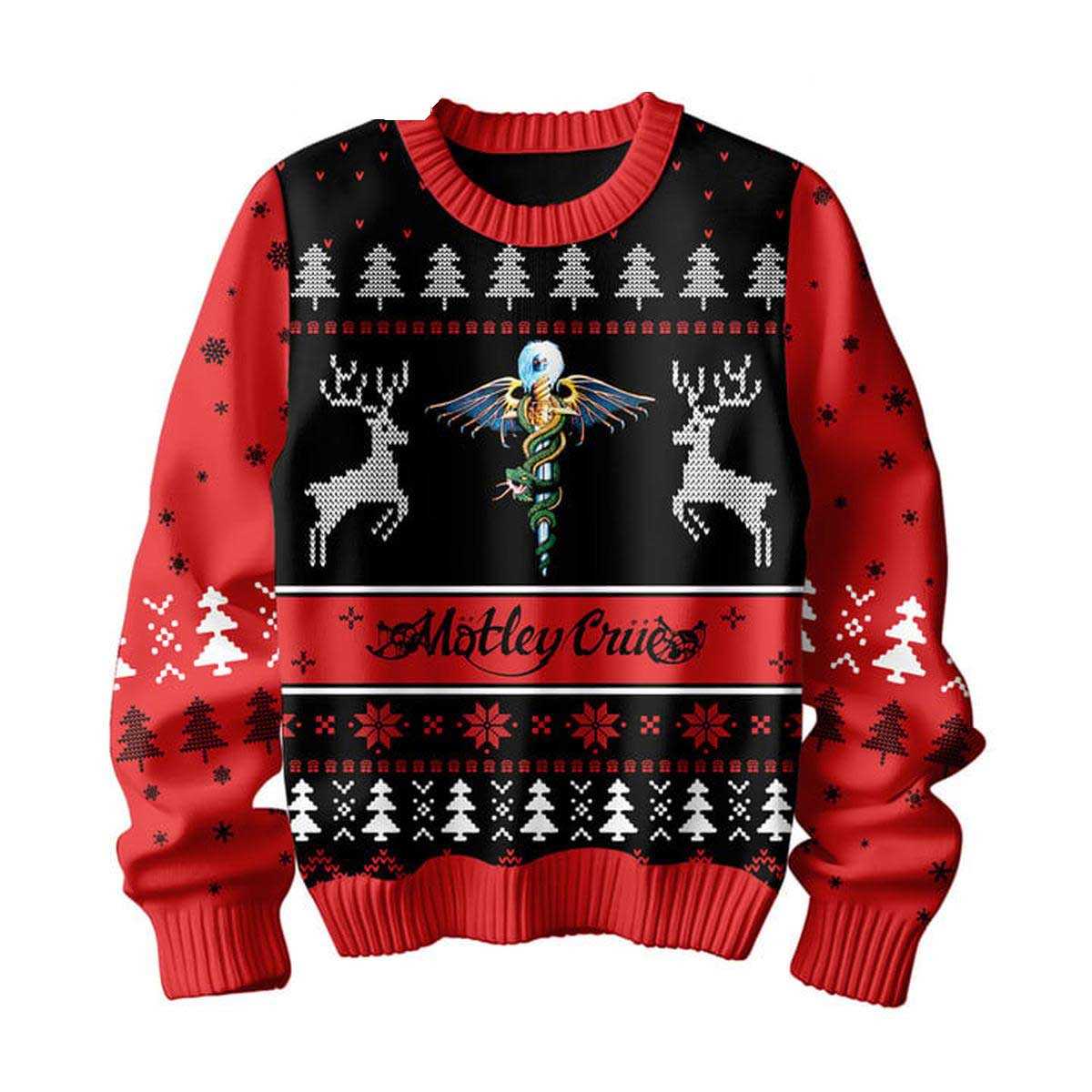 Motley Crue Dont Go Away Mad On Christmas 2024 Ugly Sweater Motley Crue Dont Go Away Mad On Christmas 2024 Ugly Sweater