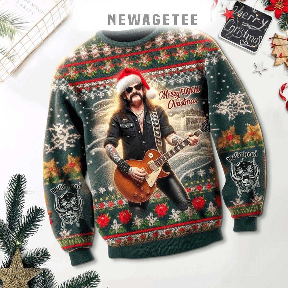 Motorhead Merry Fcking Christmas To You 2025 Ugly Christmas Sweater Motorhead Merry Fcking Christmas To You 2025 Ugly Christmas Sweater