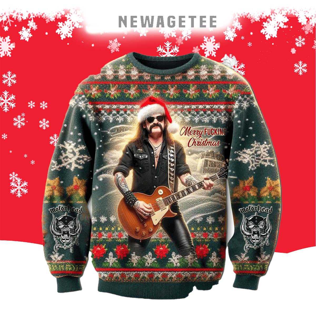 Motorhead Merry Fcking Christmas To You 2025 Ugly Christmas Sweater Motorhead Merry Fcking Christmas To You 2025 Ugly Christmas Sweater