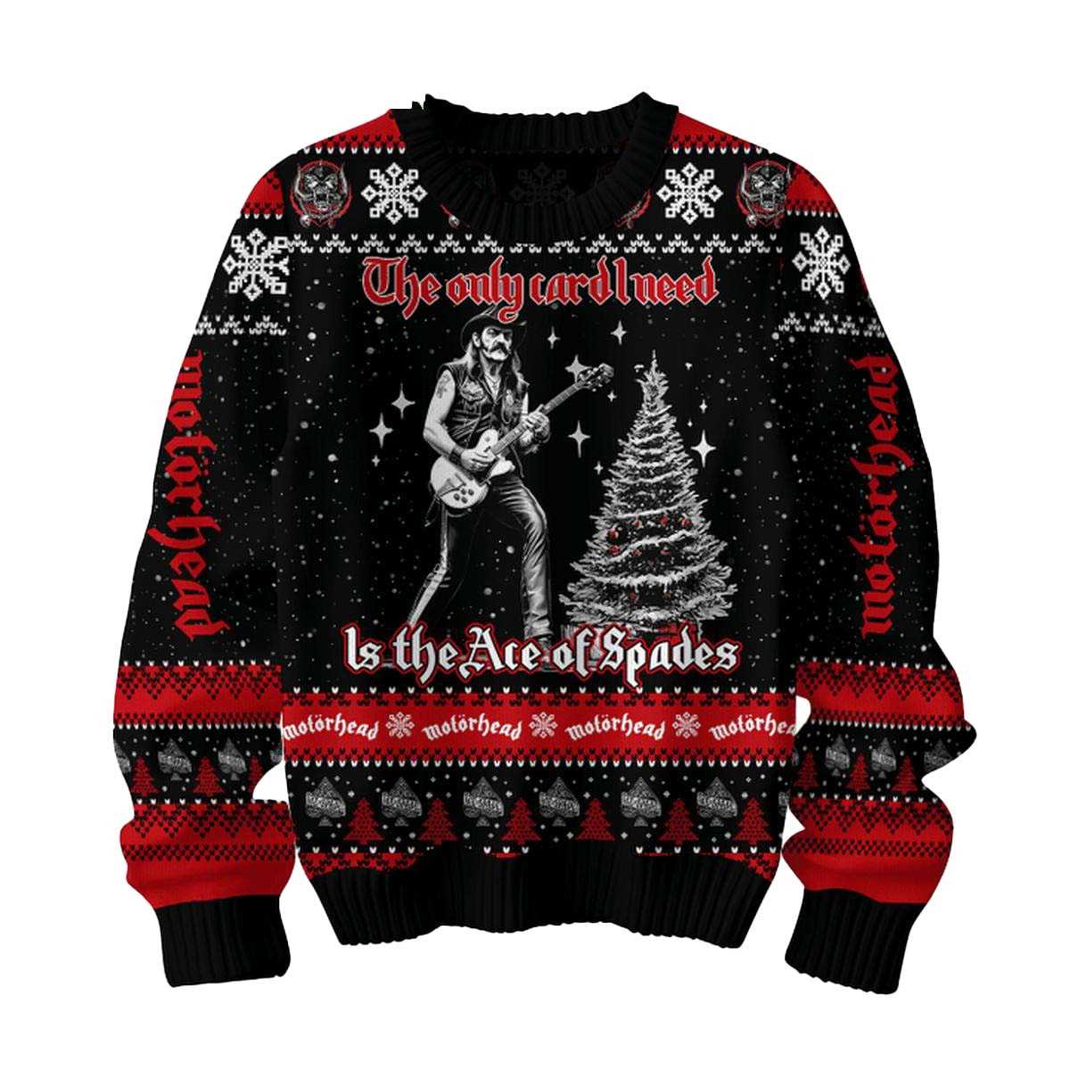 Motorhead The Only Card I Need Is The Ace Of Spades 2025 Ugly Christmas Sweater Motorhead The Only Card I Need Is The Ace Of Spades 2025 Ugly Christmas Sweater