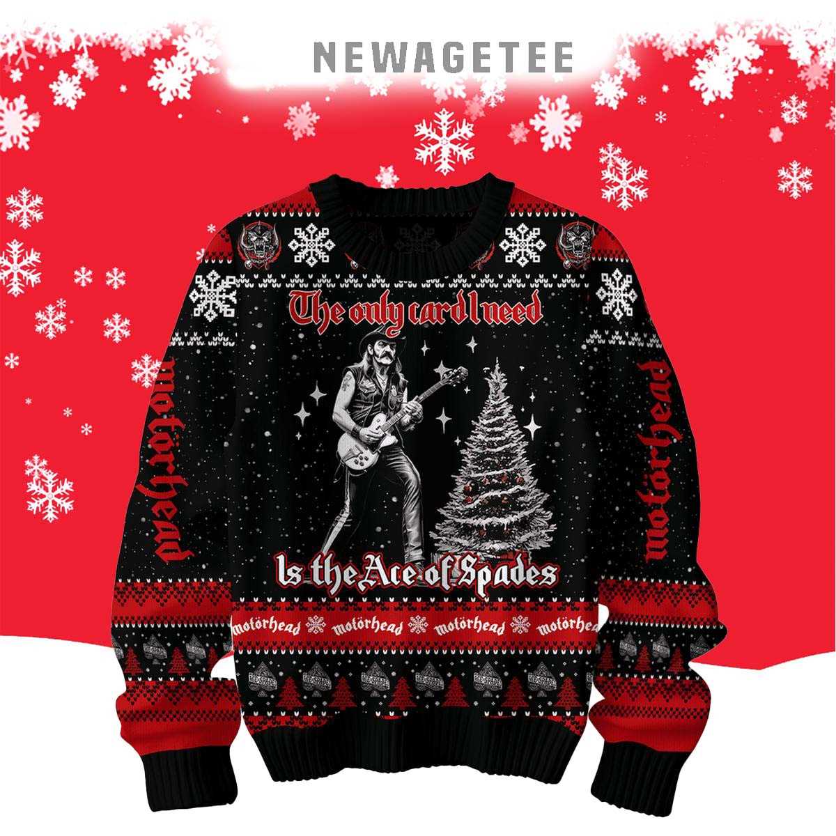 Motorhead The Only Card I Need Is The Ace Of Spades 2025 Ugly Christmas Sweater Motorhead The Only Card I Need Is The Ace Of Spades 2025 Ugly Christmas Sweater