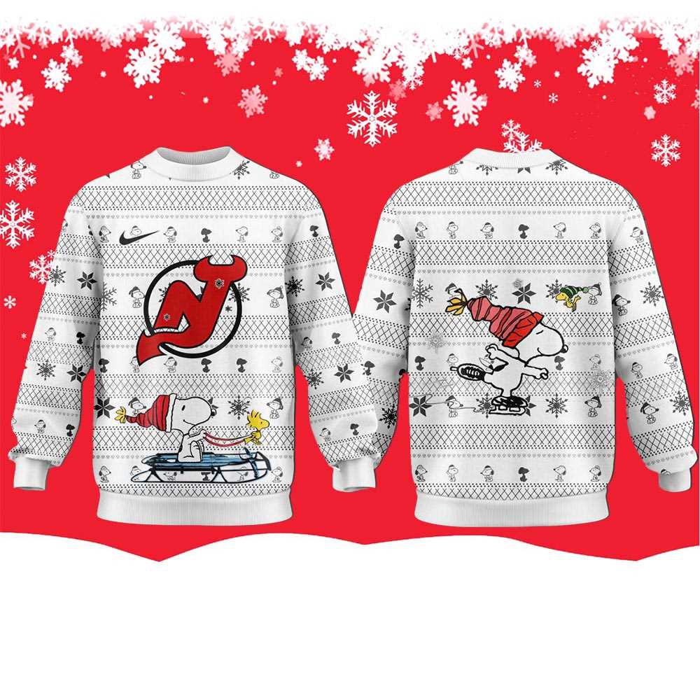 New York Islanders Snoopy Peanuts 2025 Ugly Christmas Sweater