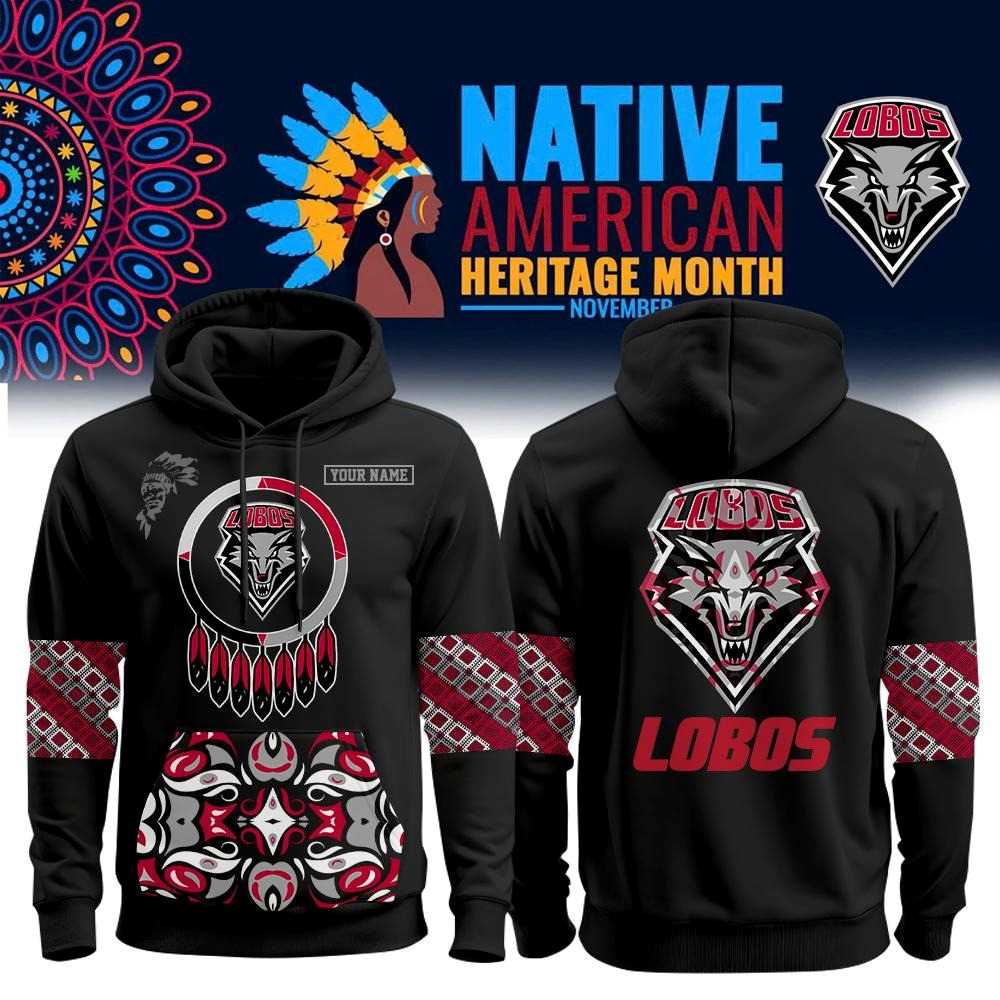 New Mexico Lobos Native American Heritage Month Hoodie