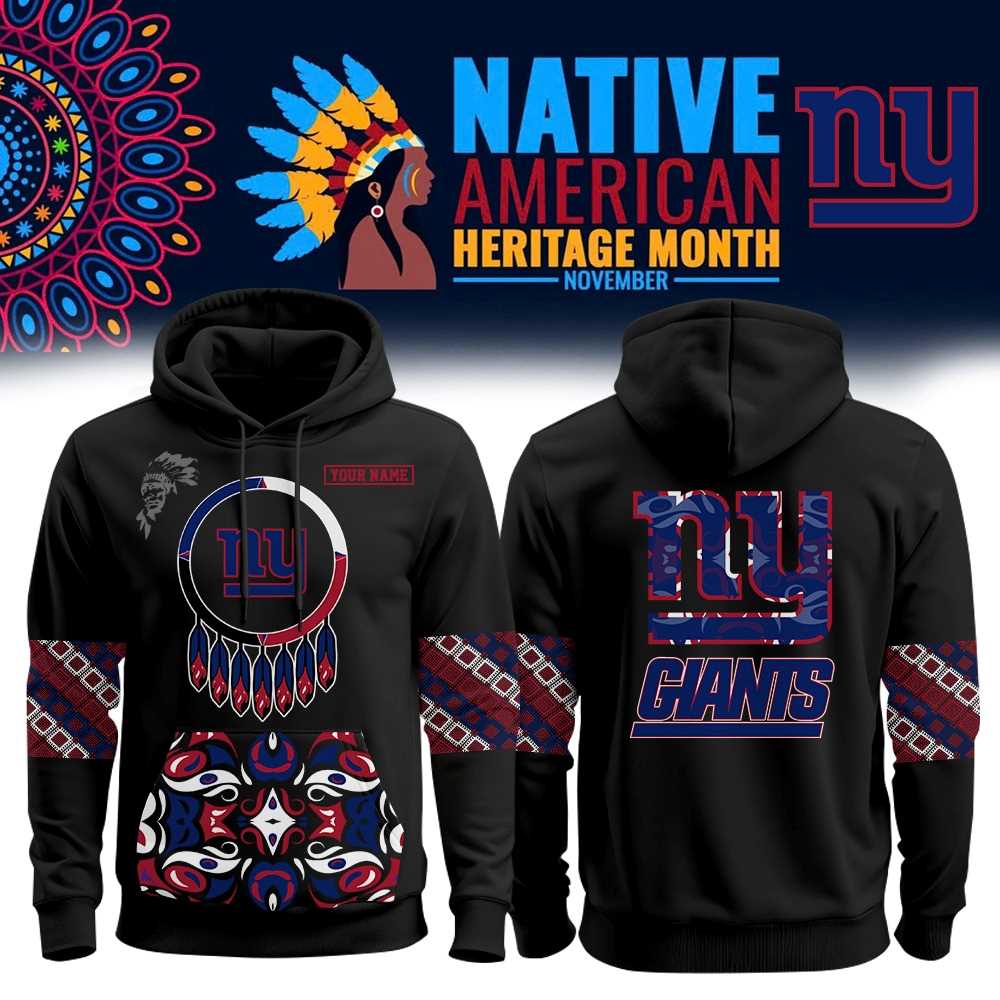 New York Giants Native American Heritage Month Hoodie New York Giants Native American Heritage Month Hoodie