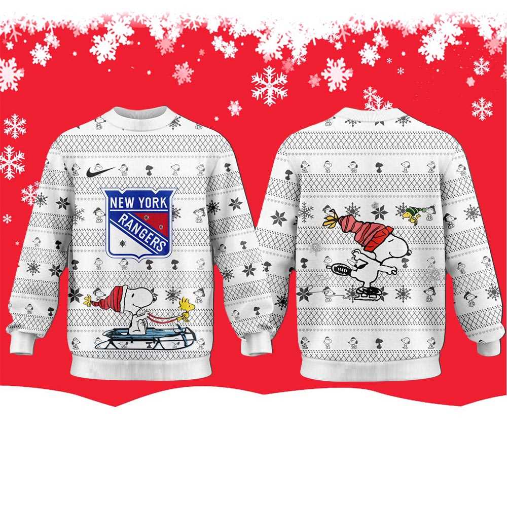 Ottawa Senators Snoopy Peanuts 2025 Ugly Christmas Sweater