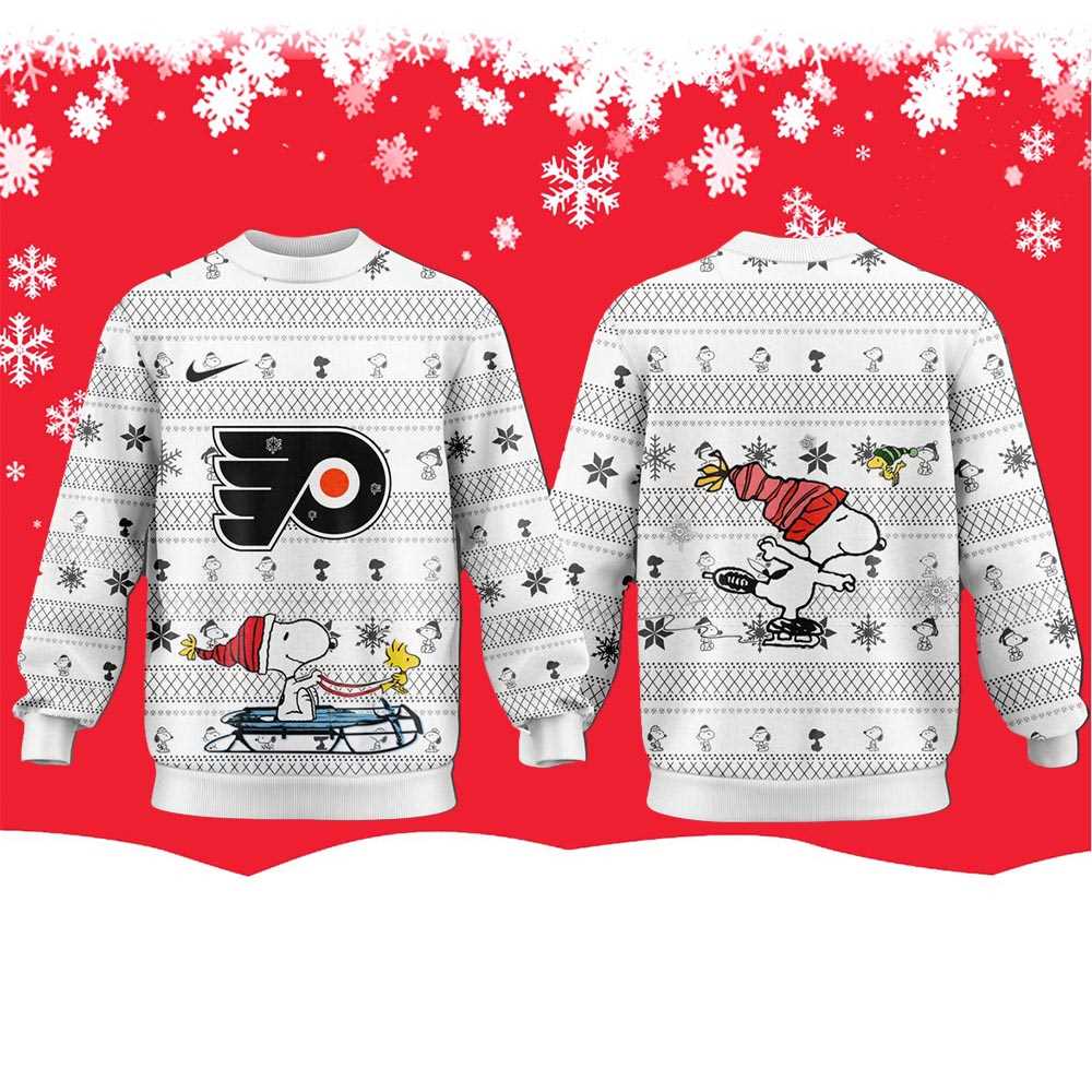Pittsburgh Penguins Snoopy Peanuts 2025 Ugly Christmas Sweater
