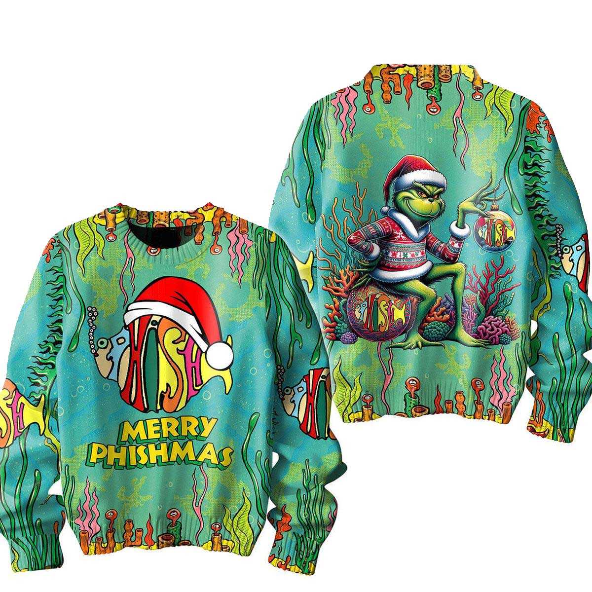 Phish Merry Phishmas The Grinch Waiting For 2024 Christmas Ugly Sweater