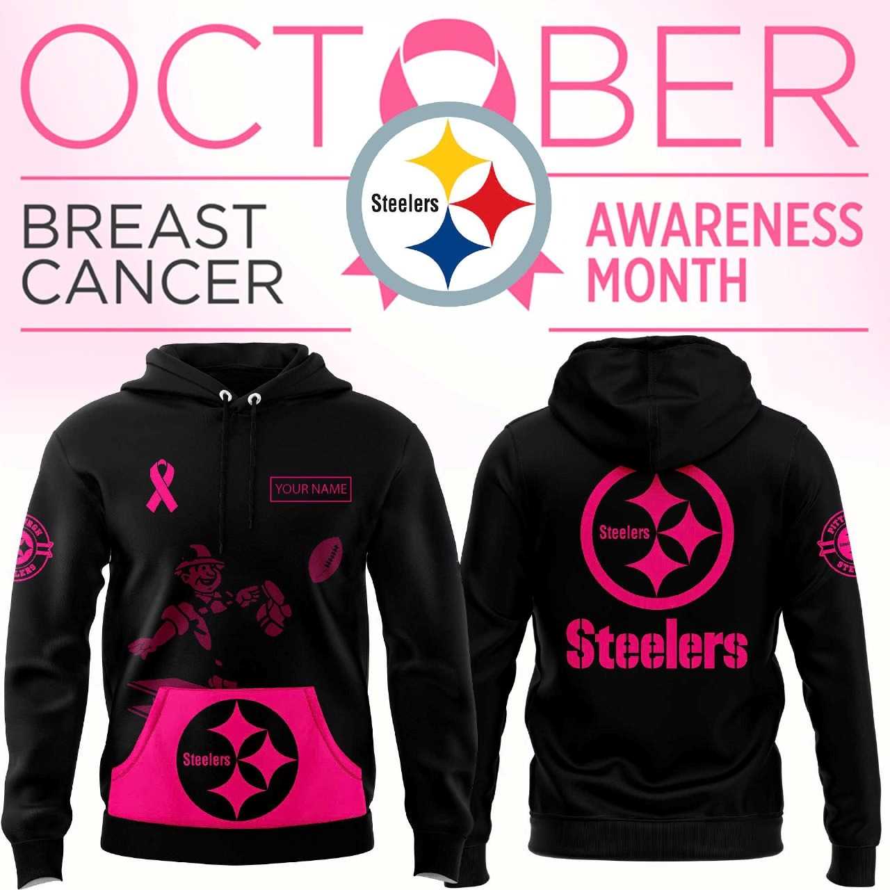 Pittsburgh Steelers Breast Cancer Awareness Hoodie Pittsburgh Steelers Breast Cancer Awareness Hoodie