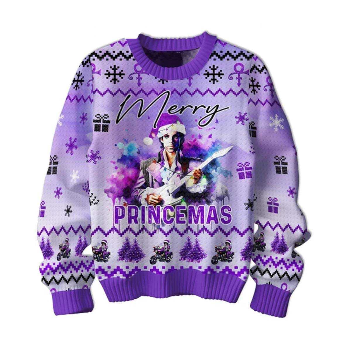Prince Sign O The Time 2025 Christmas Princemas Ugly Sweater Prince Sign O The Time 2025 Christmas Princemas Ugly Sweater