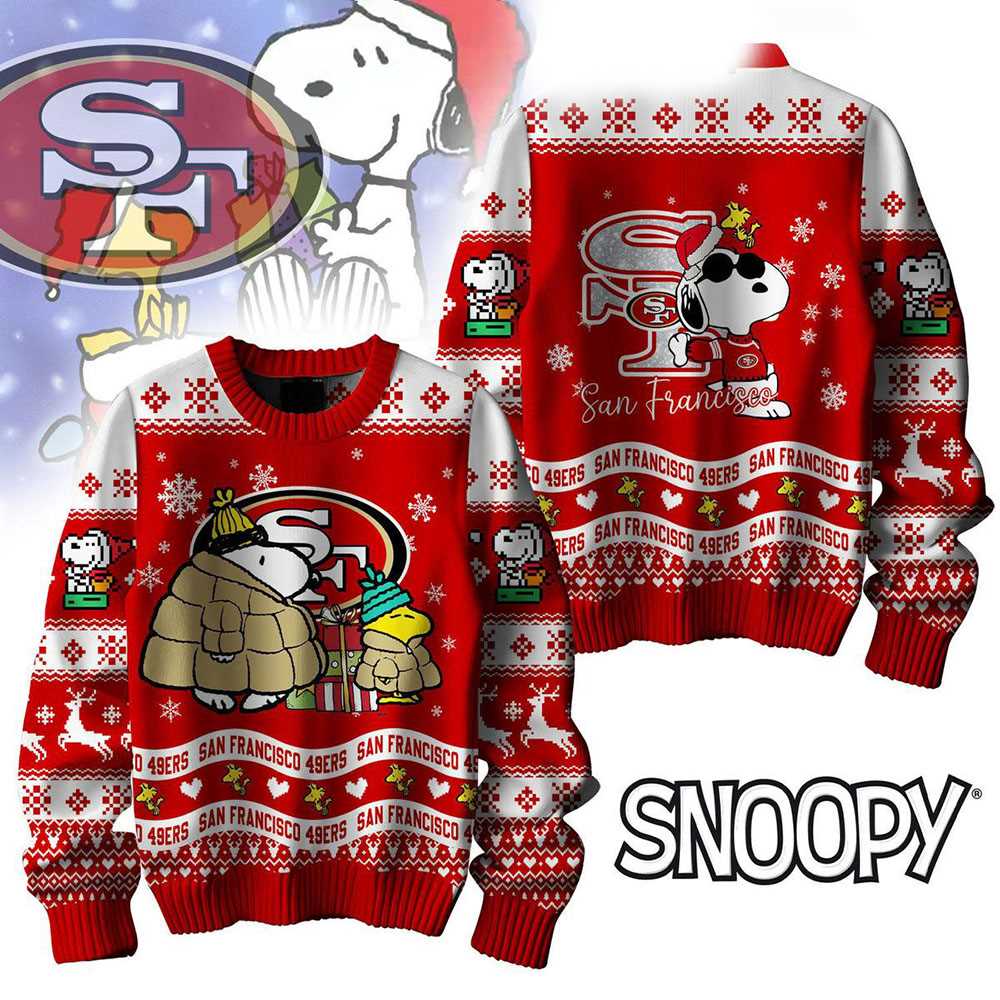 Seattle Seahawks Snoopy Woodstock Puffer Jacket Ugly Christmas Sweater