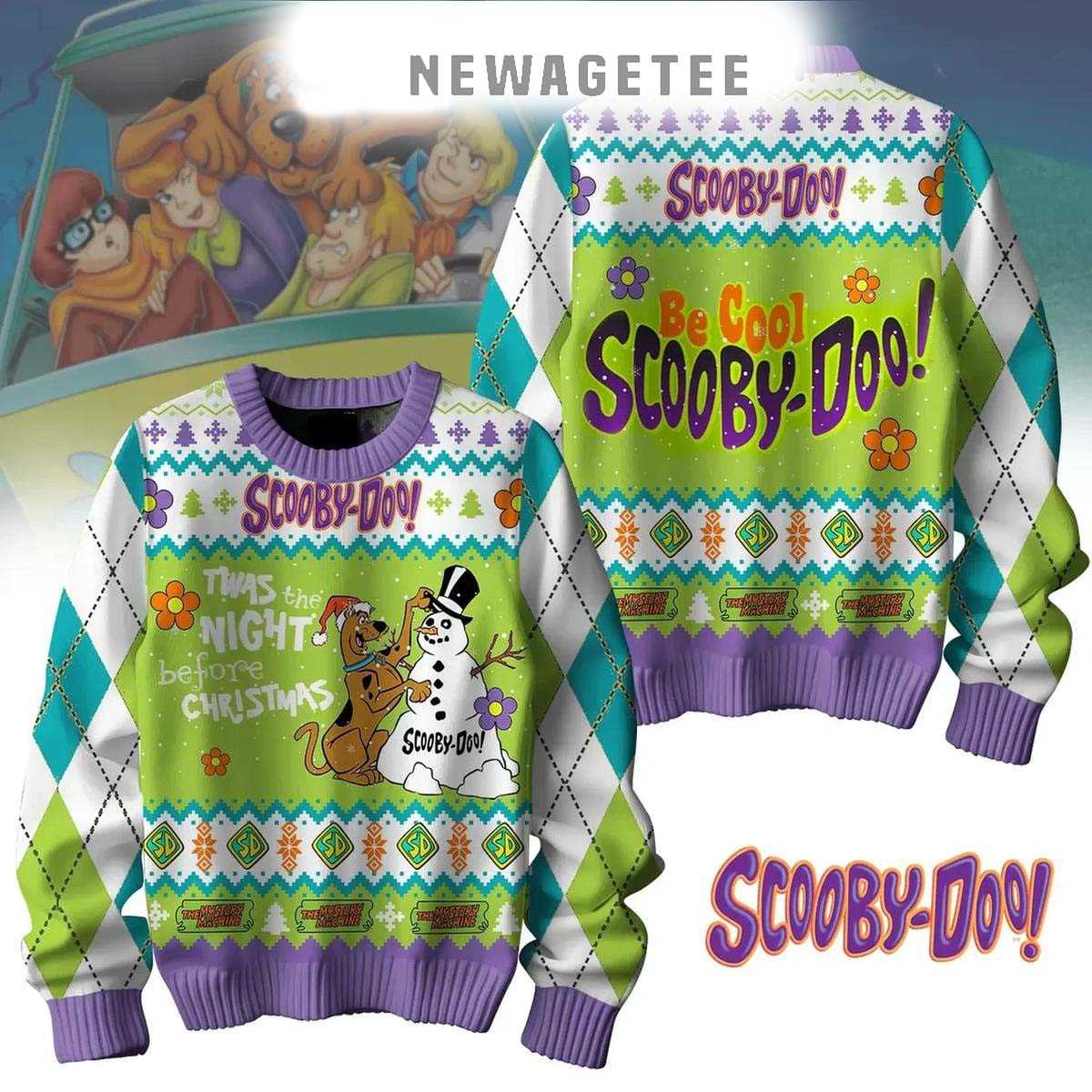 Scooby Doo Terrifier Merry 2025 Christmas Ugly Sweater Scooby Doo Terrifier Merry 2025 Christmas Ugly Sweater