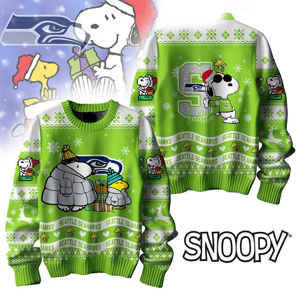 Washington Commanders Snoopy Woodstock Puffer Jacket Ugly Christmas Sweater
