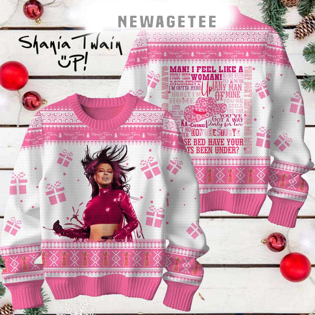 Shania Twain Man I Feel Like A Woman Ugly Sweater Shania Twain Man I Feel Like A Woman Ugly Sweater