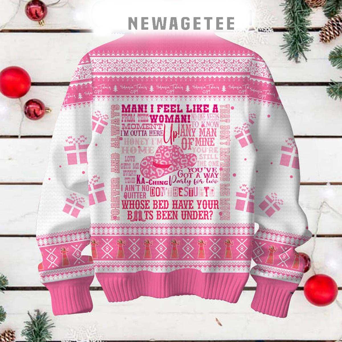 Shania Twain Man I Feel Like A Woman Ugly Sweater Shania Twain Man I Feel Like A Woman Ugly Sweater