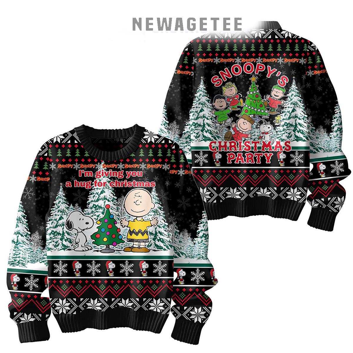 Snoopy Im Giving You A Hug For Christmas Fan Ugly Sweater Snoopy Im Giving You A Hug For Christmas Fan Ugly Sweater