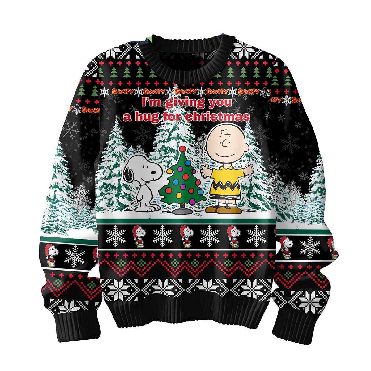 Snoopy Im Giving You A Hug For Christmas Fan Ugly Sweater Snoopy Im Giving You A Hug For Christmas Fan Ugly Sweater