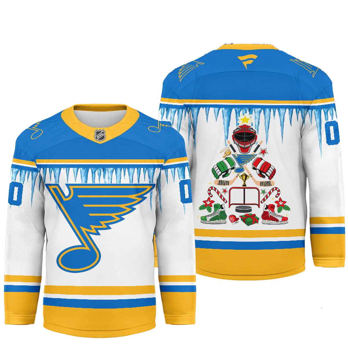 St Louis Blues Icicle Christmas Tree Custom Hockey Jersey