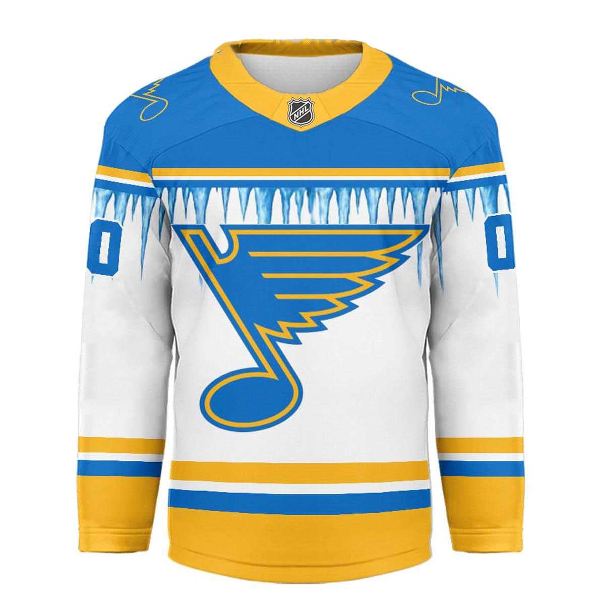 St Louis Blues Icicle Christmas Tree Custom Hockey Jersey St Louis Blues Icicle Christmas Tree Custom Hockey Jersey