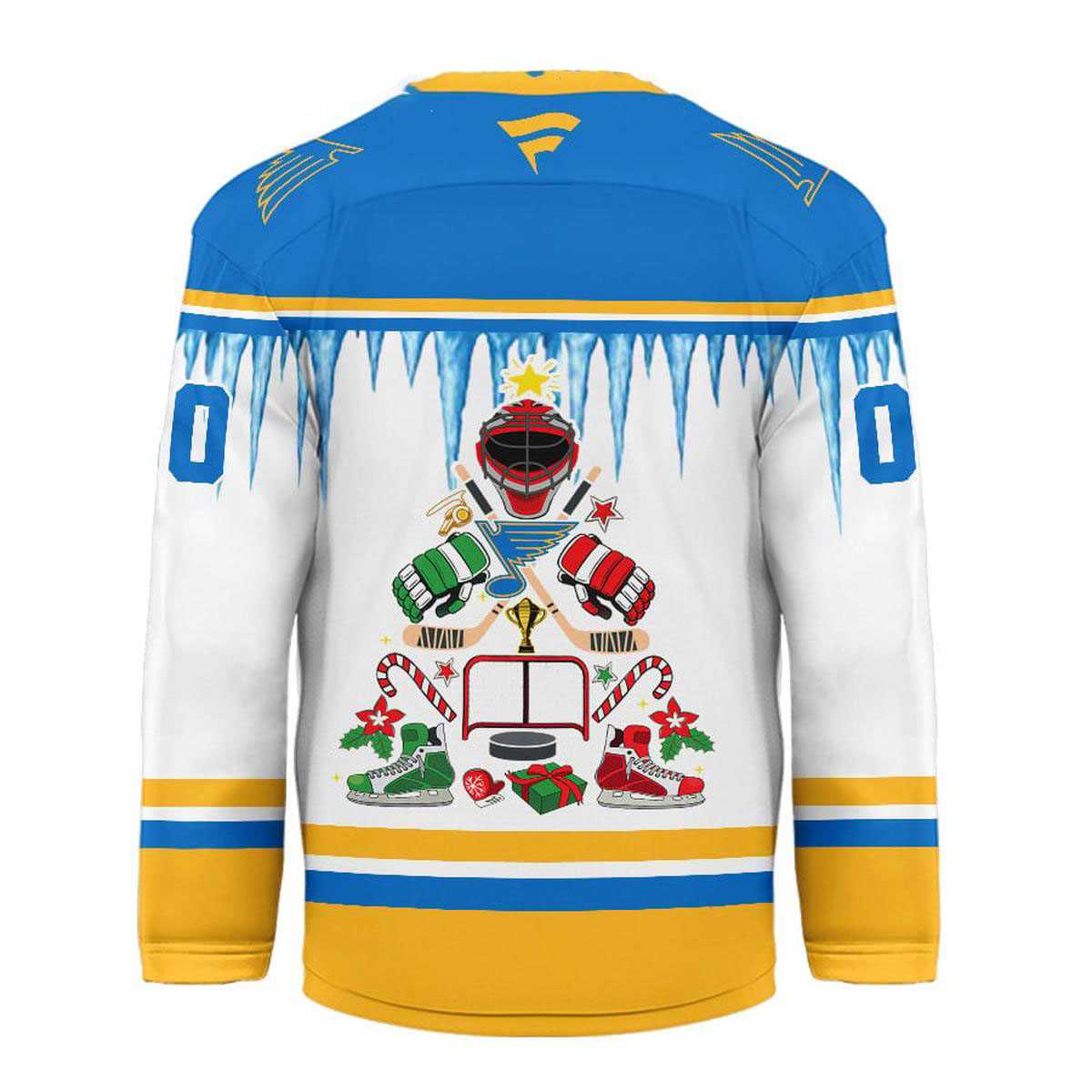 St Louis Blues Icicle Christmas Tree Custom Hockey Jersey St Louis Blues Icicle Christmas Tree Custom Hockey Jersey