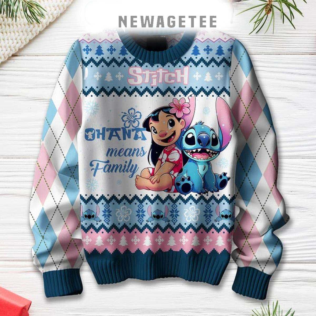 Stitch Ohana Means Family Lets Stitch Christmas Ugly Sweater Stitch Ohana Means Family Lets Stitch Christmas Ugly Sweater