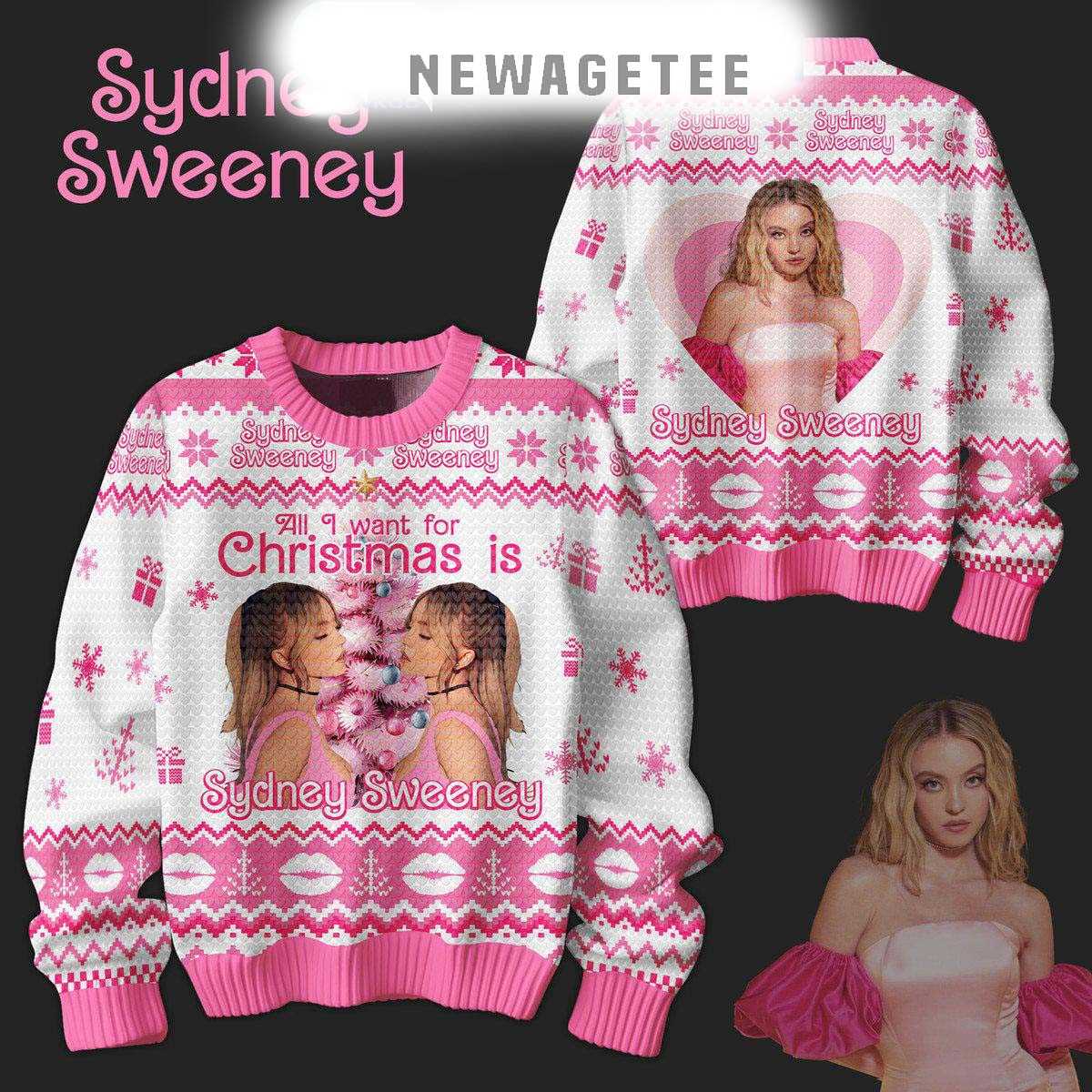 Sydney Sweeney All I Want For Christmas 2025 Sydney Sweeney Ugly Sweater