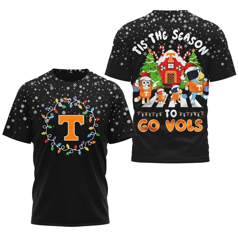 Tennessee Volunteers Bluey Tis The Season To Go Vols Christmas 2025 Shirt