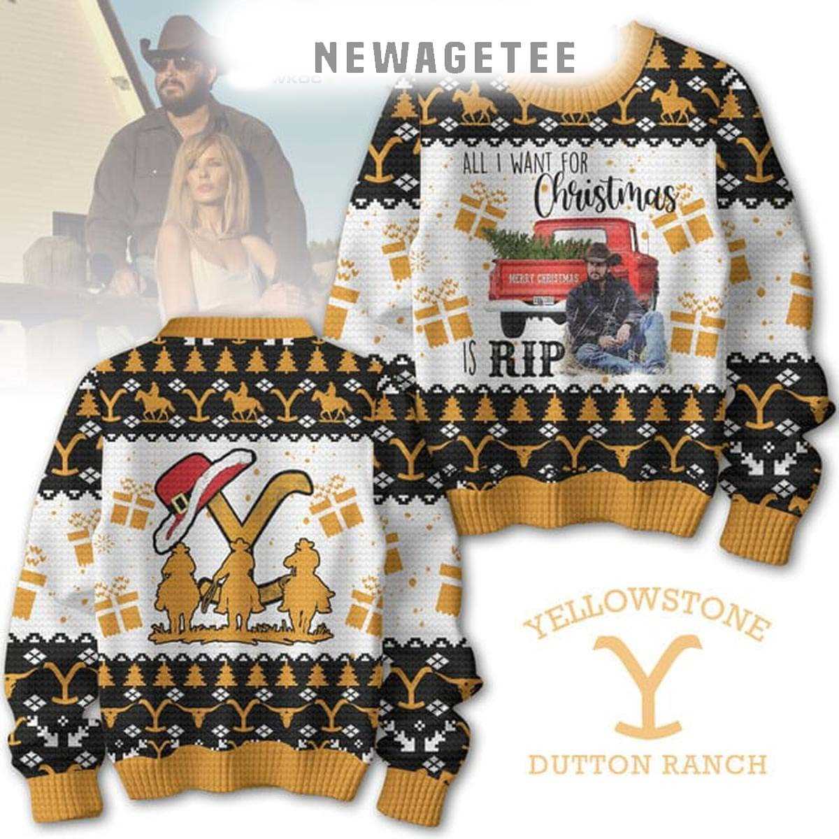 Yellowstone 2025 Rip Is All I Want For Christmas Ugly Sweater