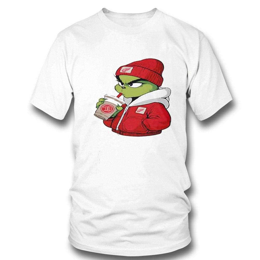 Detroit Red Wings Grinch Drink Milk Tea Shirt Detroit Red Wings Grinch Drink Milk Tea Shirt