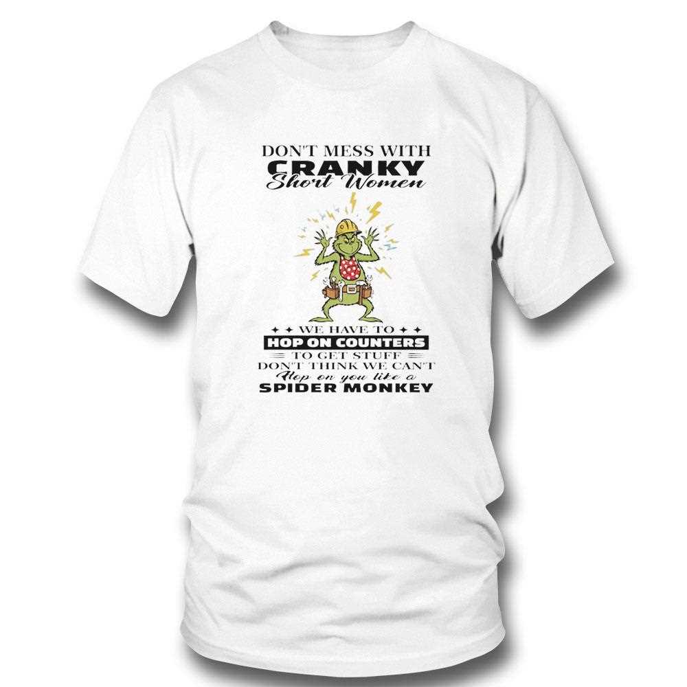 Grinch Dont Mess With Cranky Short Women Christmas 2025 Tee