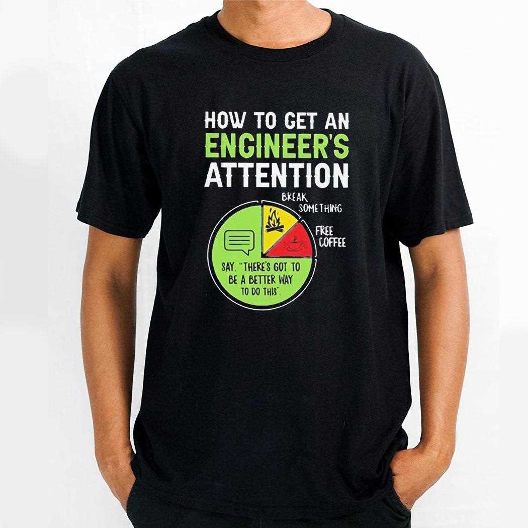 How To Get An Engineers Attention Break Something Free Coffee Tee