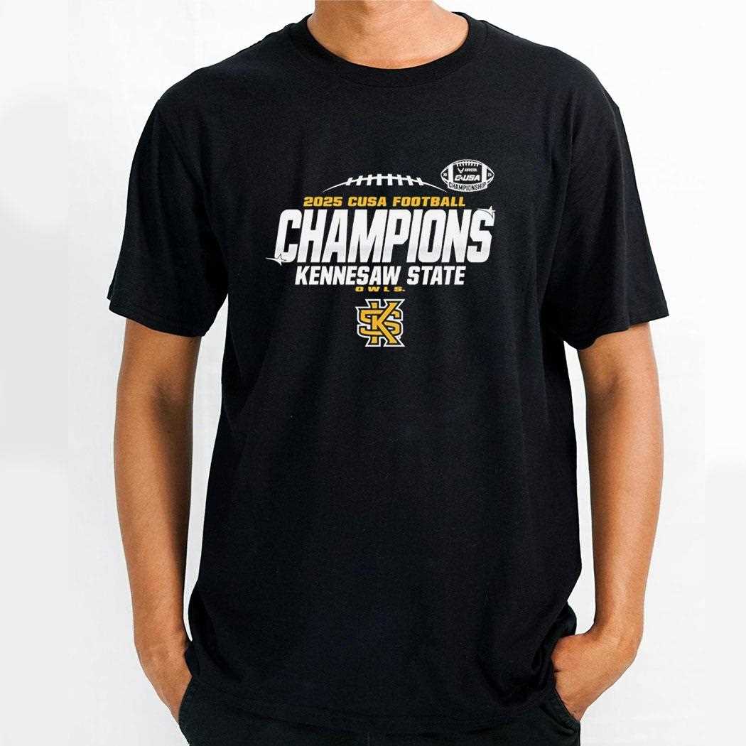 Kennesaw State Owls 2025 C-usa Champs Tee Kennesaw State Owls 2025 C-usa Champs Tee