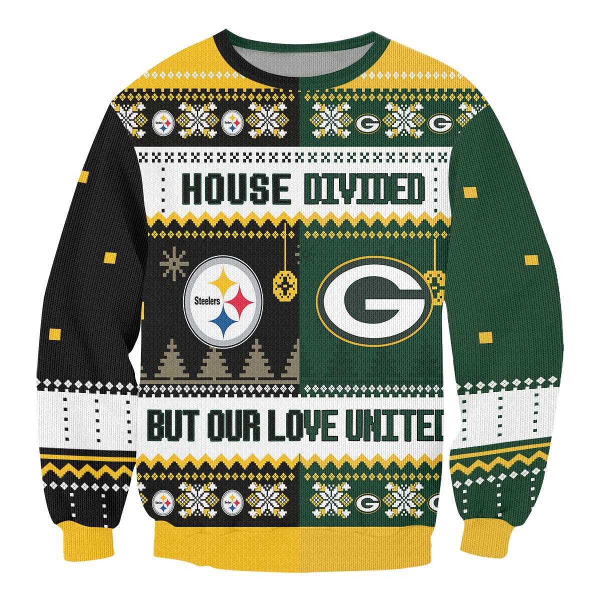Pittsburgh Steelers Dallas Cowboys Nfl House Divided But Our Love United Ugly Christmas Sweater