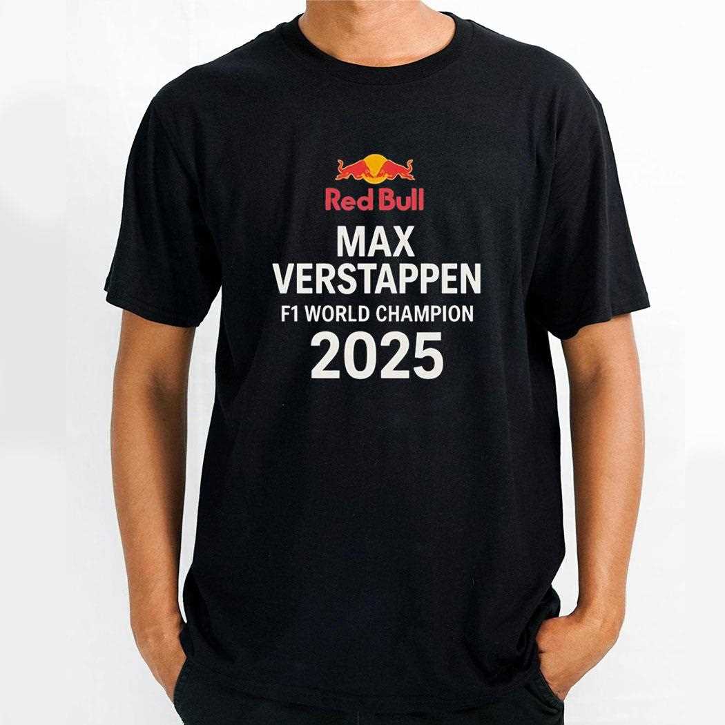 Red Bull Max Verstappen F1 World Champion 2025 Tee Red Bull Max Verstappen F1 World Champion 2025 Tee