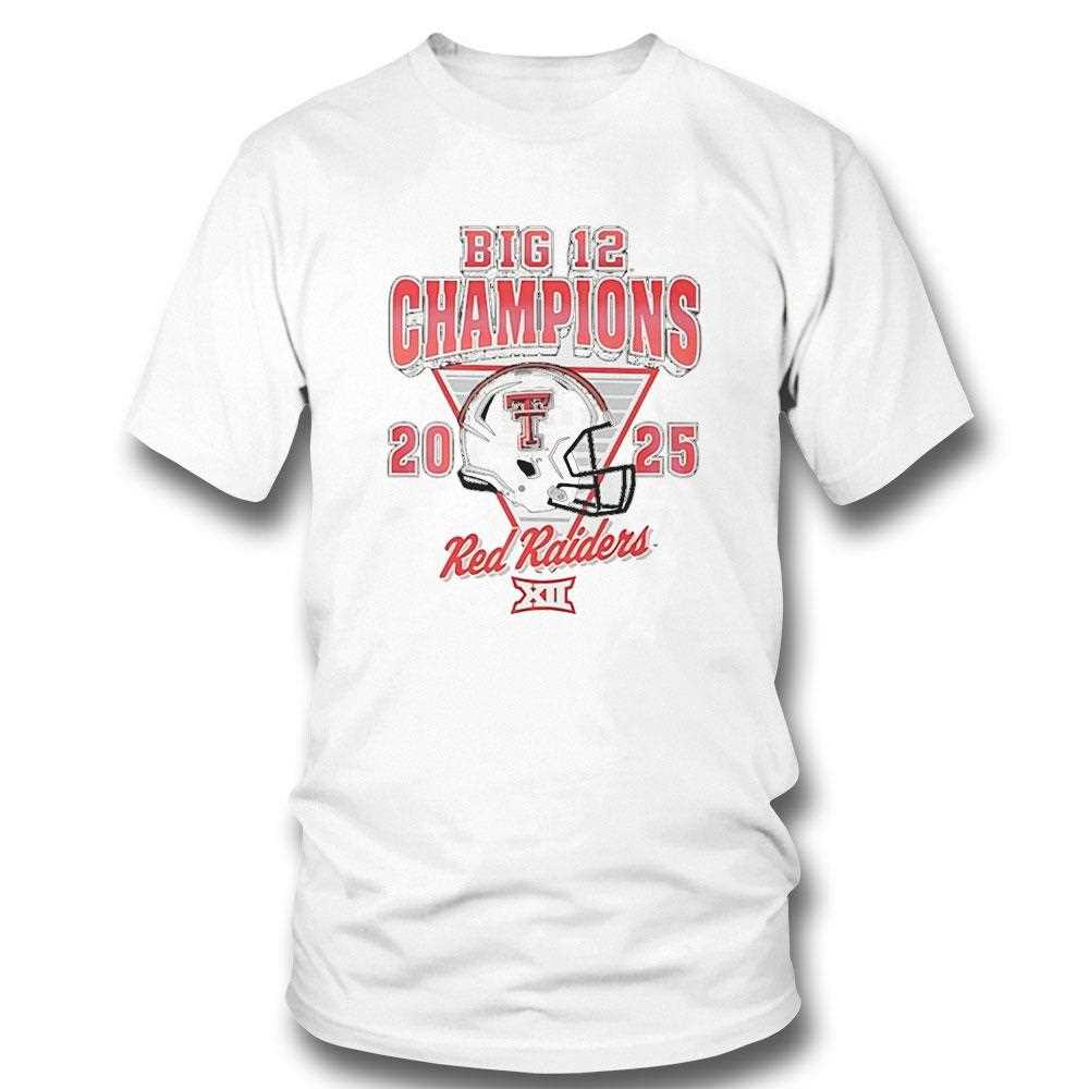 Texas Tech Red Raiders 2025 Big 12 Football Champions Helmet Tee