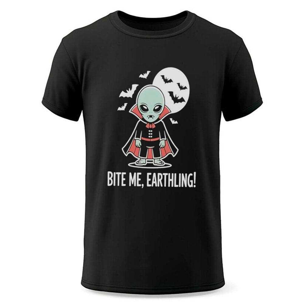 Alien Vampire Vibes Bite Me Earthling Tee Alien Vampire Vibes Bite Me Earthling Tee