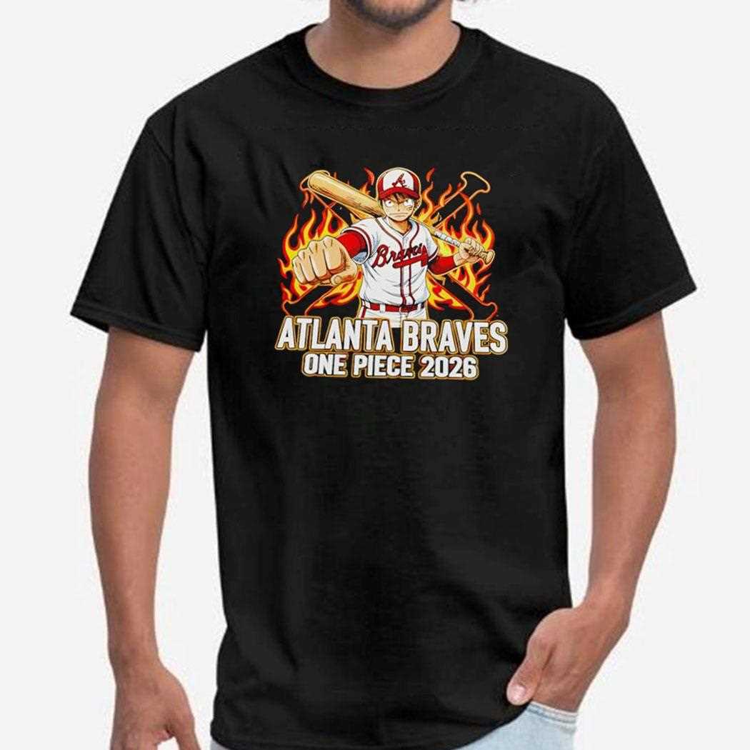 Atlanta Braves One Piece 2026 Luffy Tee