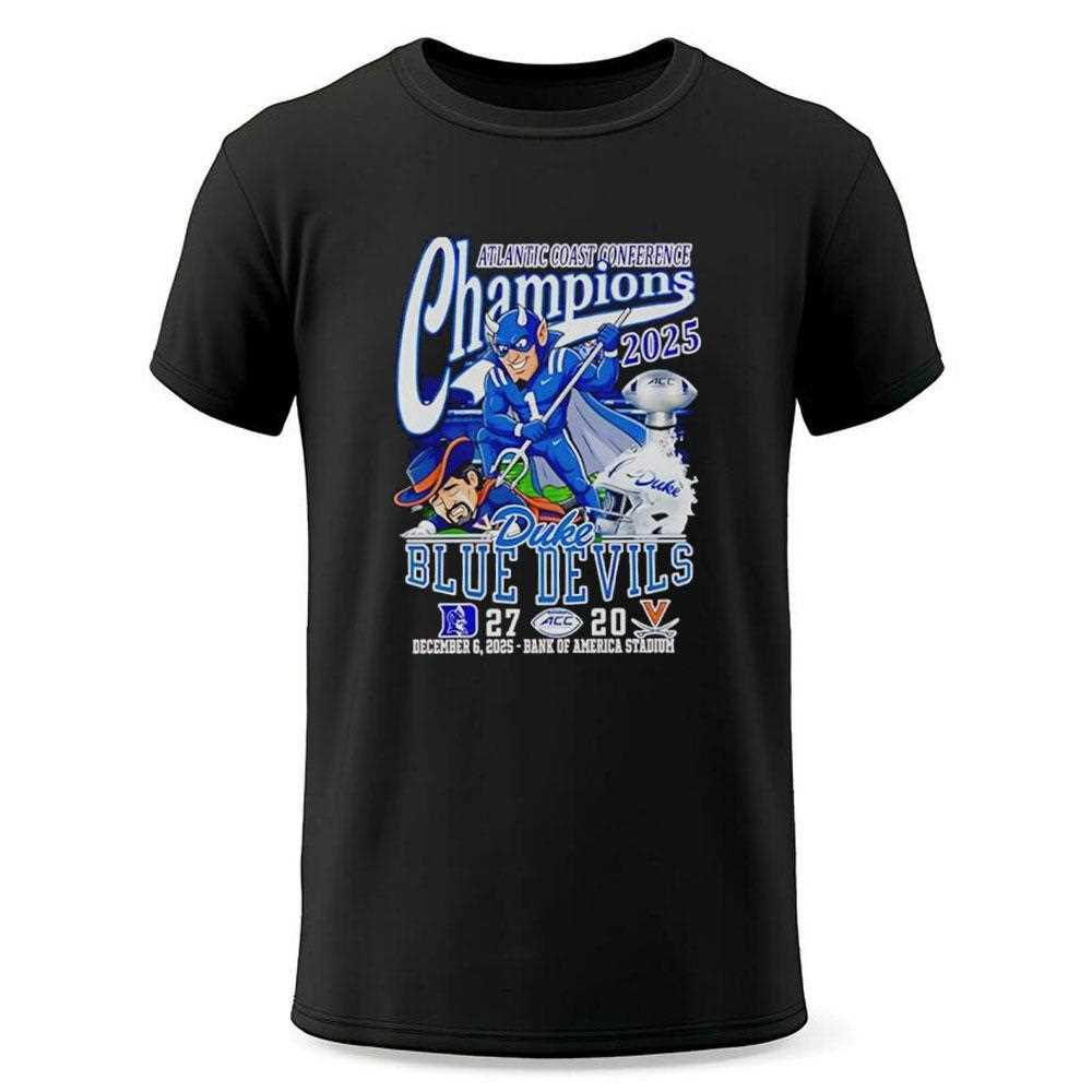 Atlantic Coast Conference Champions 2025 Duke Blue Devils Winner Tee Atlantic Coast Conference Champions 2025 Duke Blue Devils Winner Tee