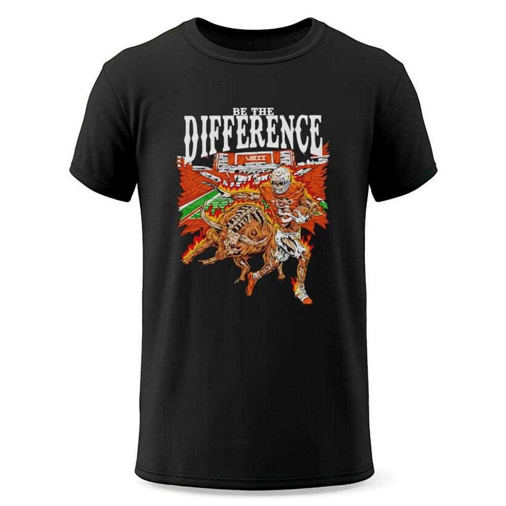 Be The Difference Texas Skeleton Player 3 Running From Flaming Bull Stadium Tee Be The Difference Texas Skeleton Player 3 Running From Flaming Bull Stadium Tee
