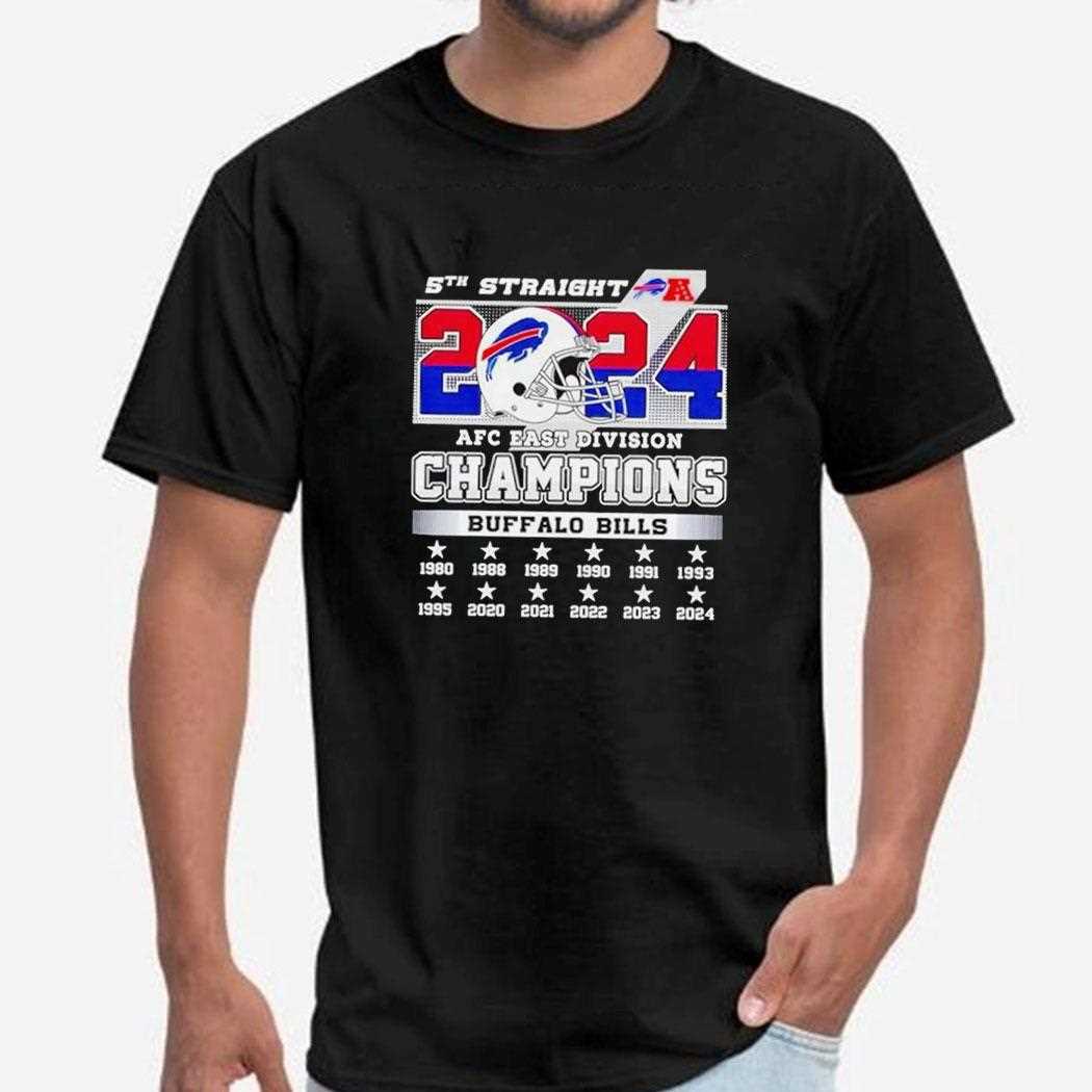 Bills 2025 5th Straight Afc East Division Champions Shirt