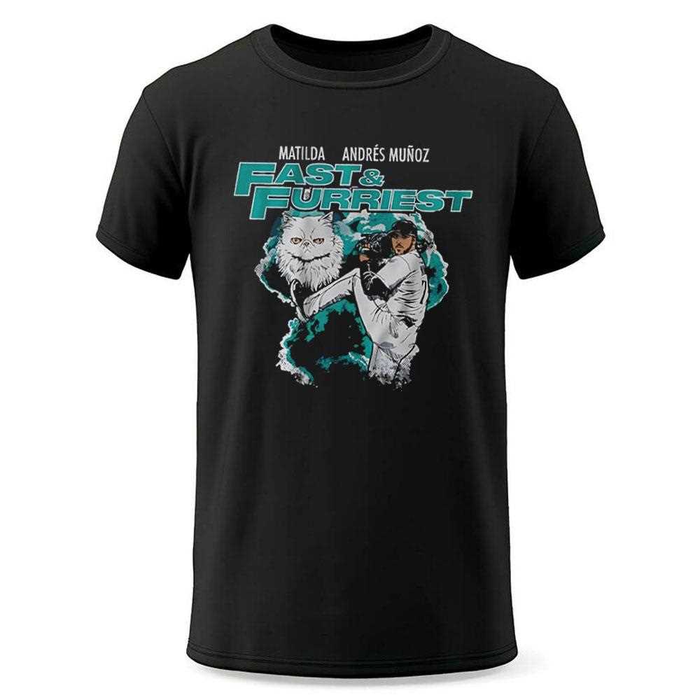 Fast & Furriest Andrs Muoz Seattle Mariners Stylish Tee Fast & Furriest Andrs Muoz Seattle Mariners Stylish Tee