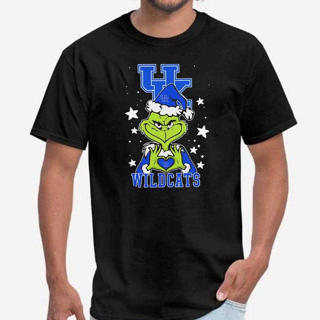 Grinch Love Kentucky Wildcats Christmas Tee