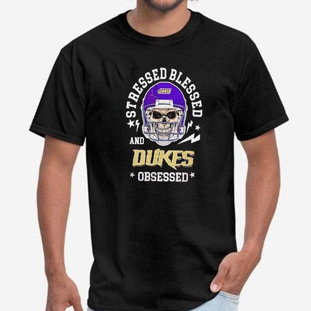James Madison Dukes Ncaa Obsessed Helmet Skull Shirt