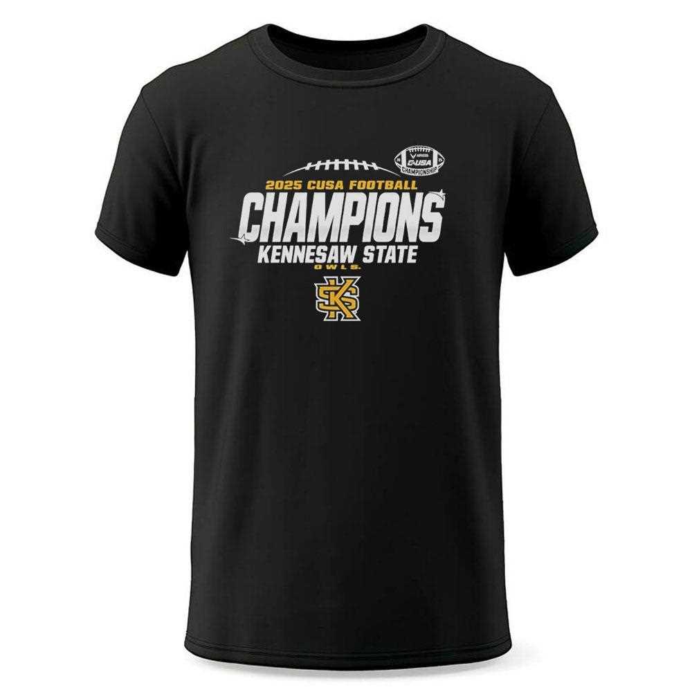 Kennesaw State Owls 2025 C-usa Champs Tee Kennesaw State Owls 2025 C-usa Champs Tee