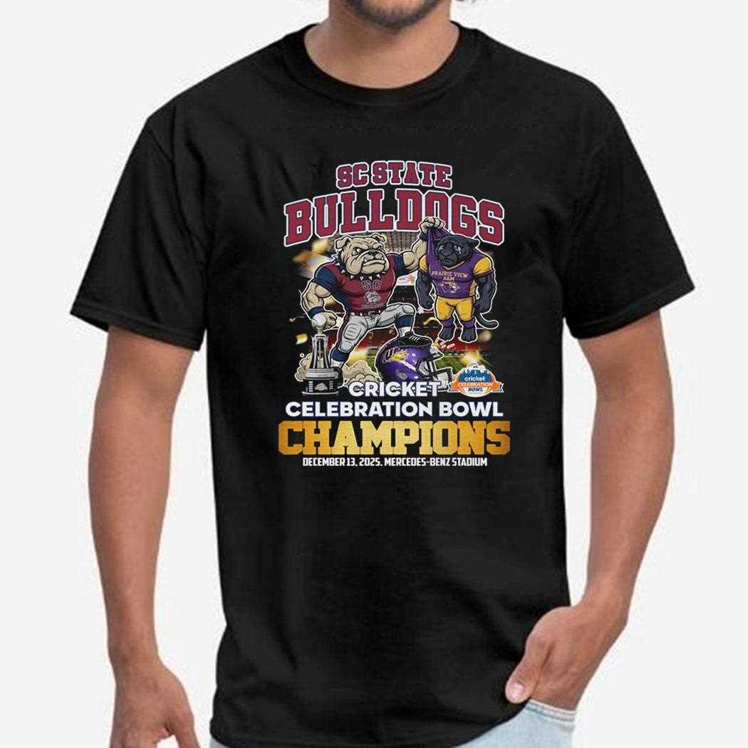 Sc State Bulldogs Cricket Celebration Bowl Champions 2025 Tee