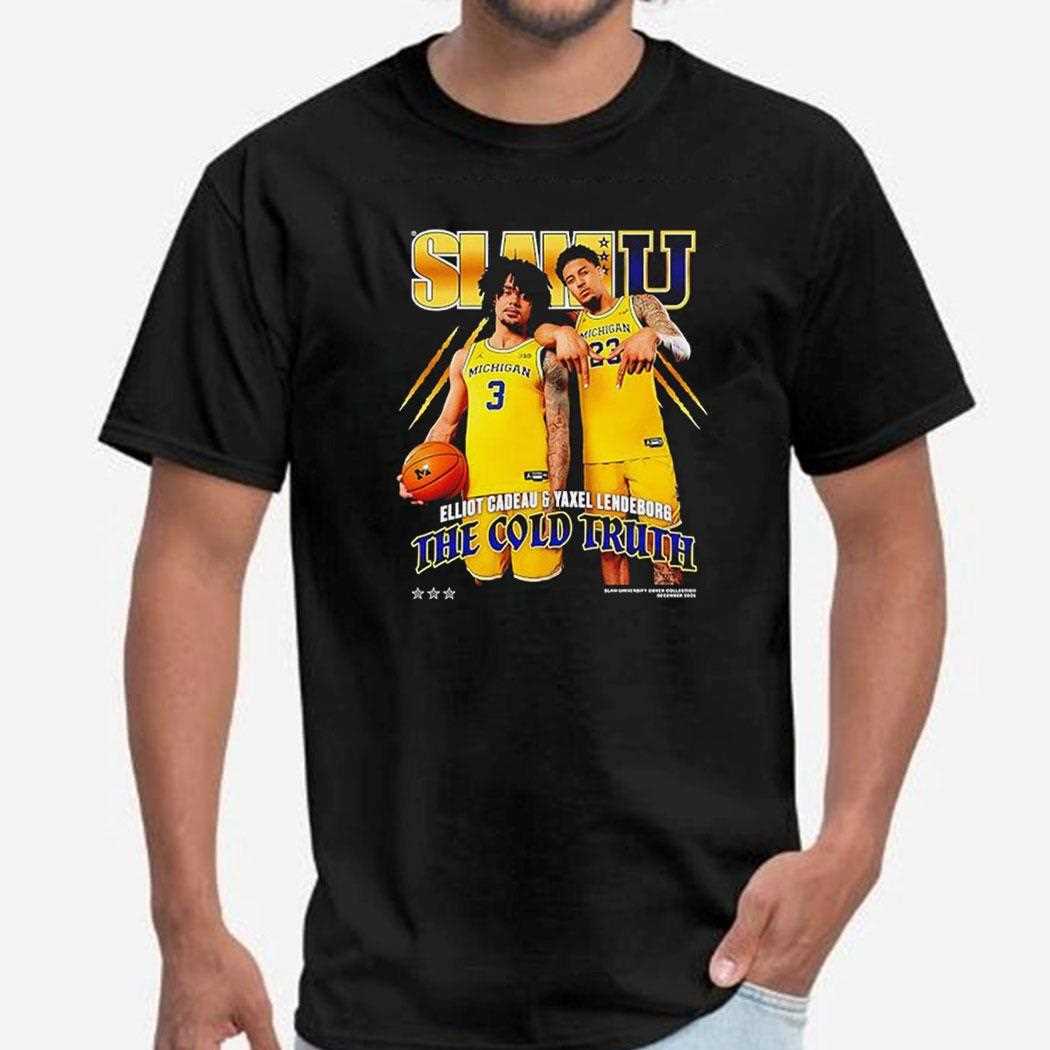 Slam Michigan Wolverines Elliot Cadeau And Yaxel Lendeborg The Cold Truth Tee