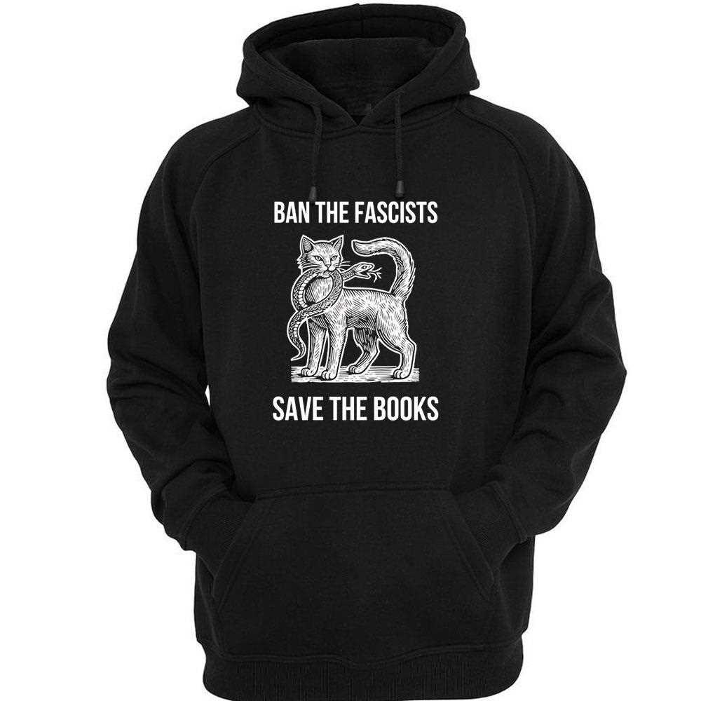 Cat Eat Snake Ban The Fascists Save The Books Tee Cat Eat Snake Ban The Fascists Save The Books Tee