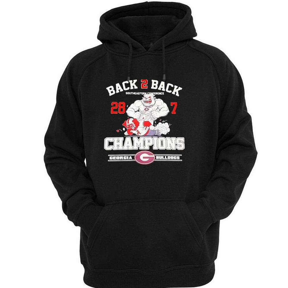 Georgia Bulldogs Back 2 Back Southeastern Conference 28-7 Tee Georgia Bulldogs Back 2 Back Southeastern Conference 28-7 Tee