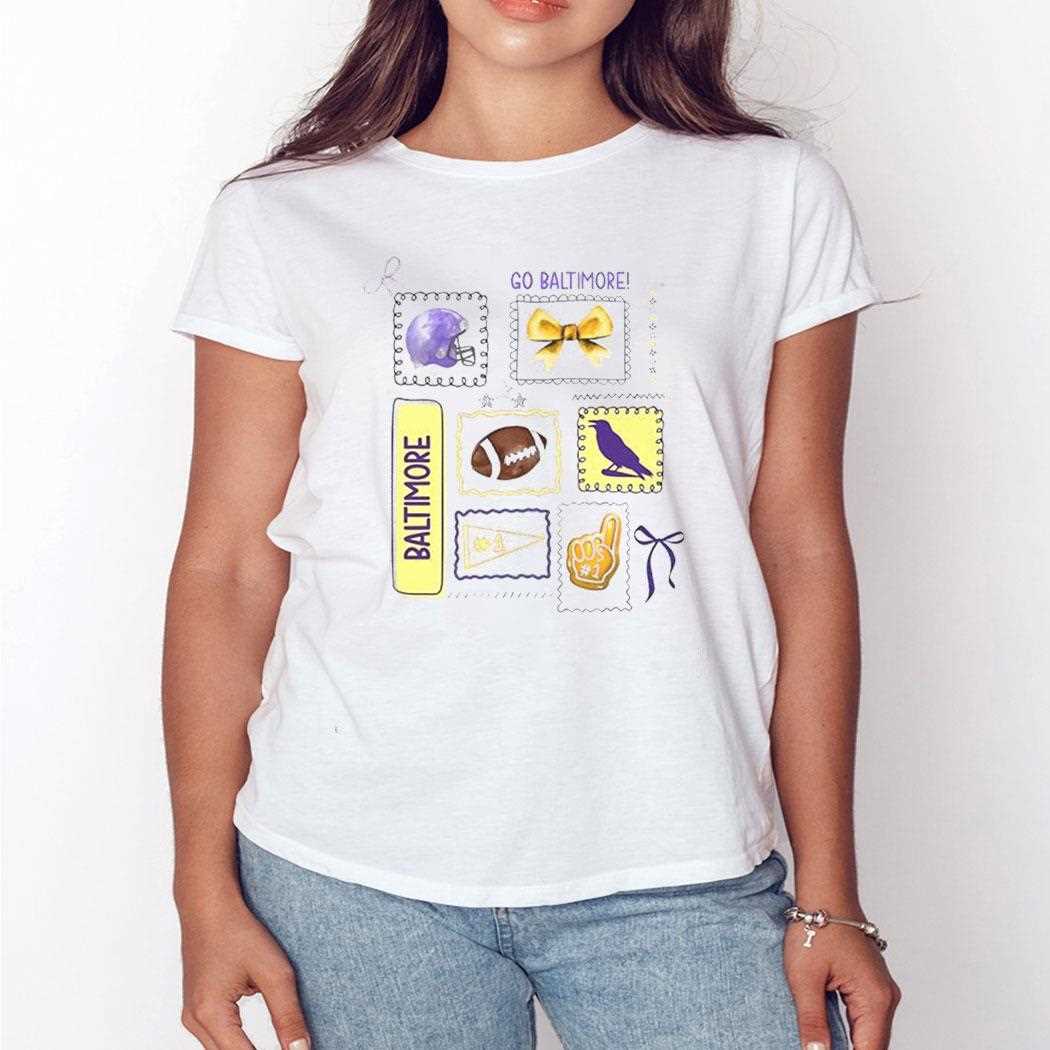 Go Baltimore Football Helmet Bow #1 Fan Graphic Team Spirit Tee Go Baltimore Football Helmet Bow #1 Fan Graphic Team Spirit Tee