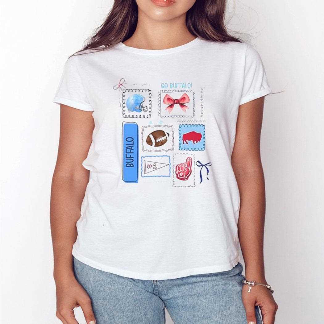 Go Buffalo Football Helmet Bow #1 Fan Graphic Team Spirit Tee Go Buffalo Football Helmet Bow #1 Fan Graphic Team Spirit Tee